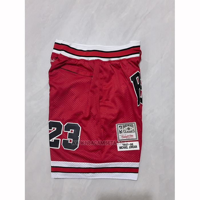 Pantalone Chicago Bulls Mitchell & Ness Just Don 1997-98 Rojo